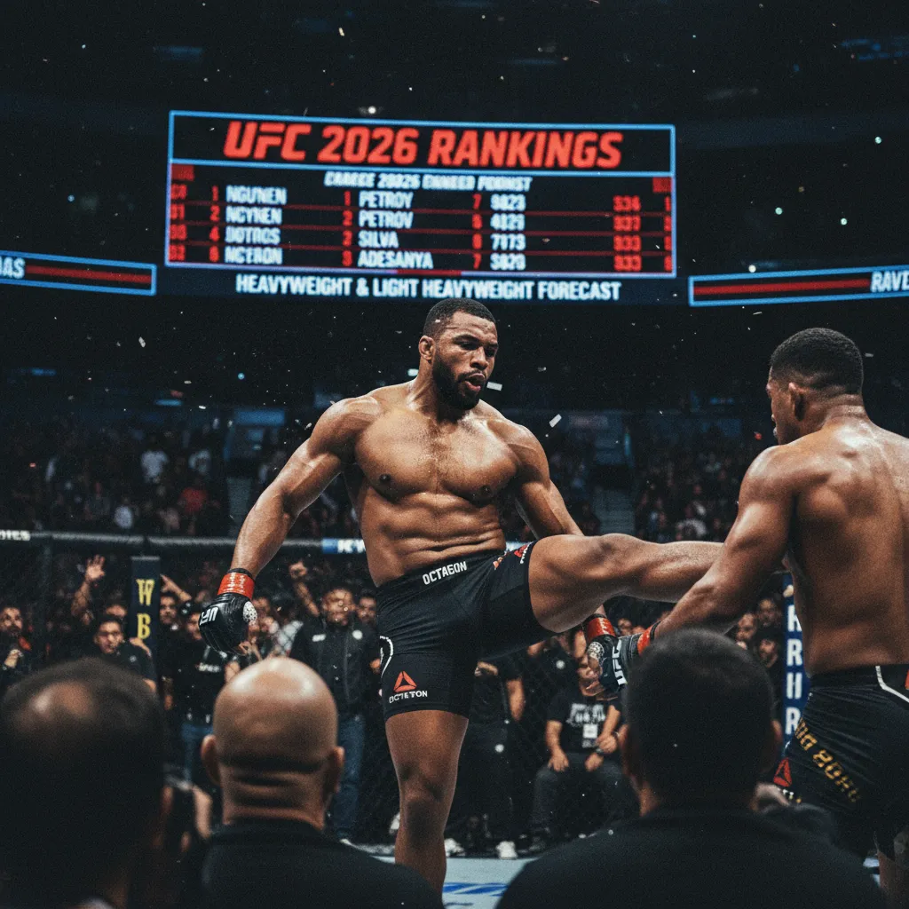 Một võ sĩ UFC ra đòn với đối thủ